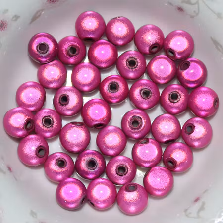 Reflexpärlor magenta 12mm av akryl mirakelpärlor 10st