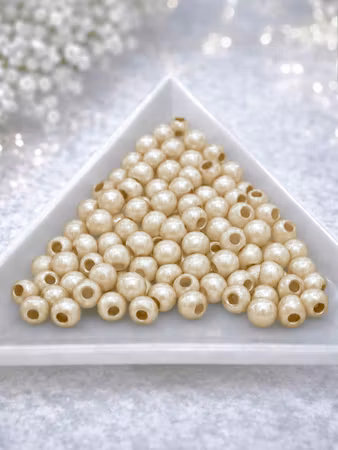 Reflexpärlor 4mm najavo white mirakelpärlor 100st