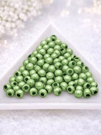 Reflexpärlor 4mm ljusgrön mirakelpärlor 100st