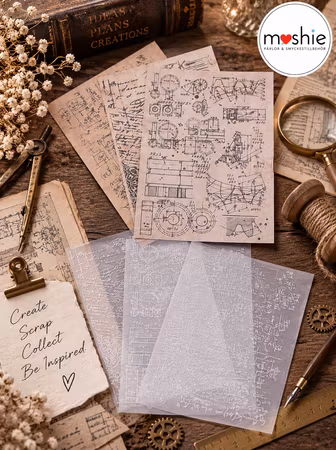 Papper för Scrapbooking med tema studier 14x10cm 30st