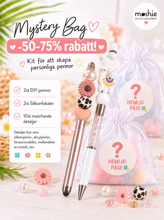 Mystery bag 50-75% rabatt med Pärla en penna DIY-kit