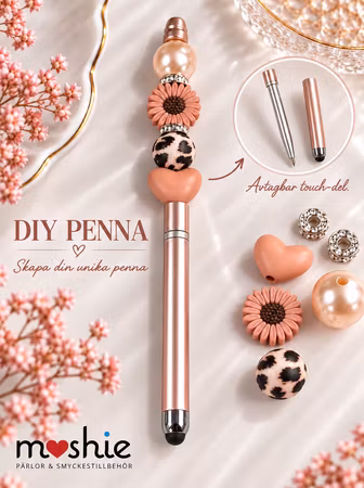 Pärla en penna färdigt DIY-kit 30% rabatt i metallic mauve