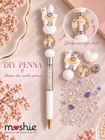 Pärla en penna färdigt DIY-kit 40% rabatt white sparkle