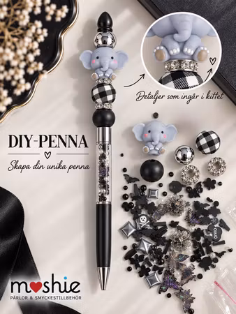 Pärla en penna färdigt DIY-kit 40% rabatt black sparkle