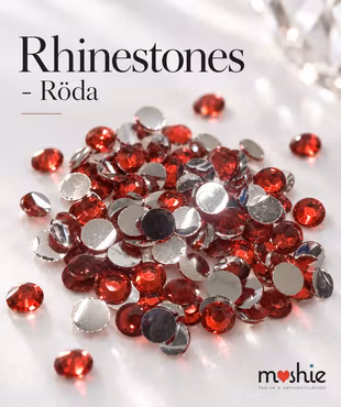 Rhinestones halvpärlor röda 4mm 250st