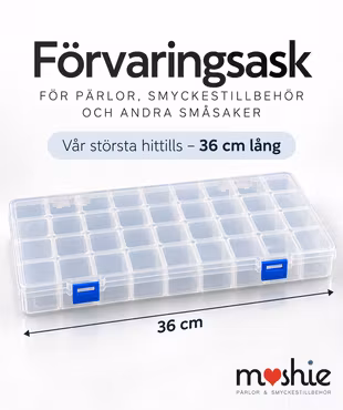 Vår största Förvaringsask 36st flyttbara fack 36x18,8x3cm