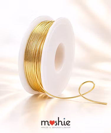 Kopparwire long lasting guldfärgad 0,8mm 20 gauge 3 meter