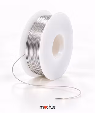 Kopparwire long lasting silverfärgad 0,6mm 23 gauge 5 meter