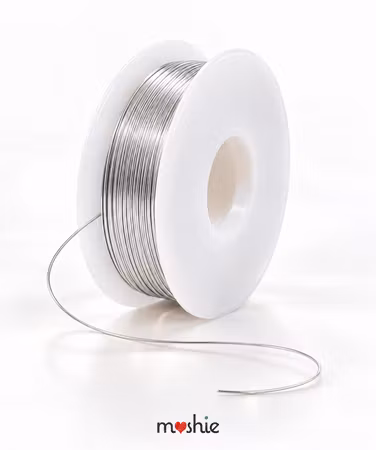 Kopparwire long lasting silverfärgad 0,6mm 23 gauge 5 meter