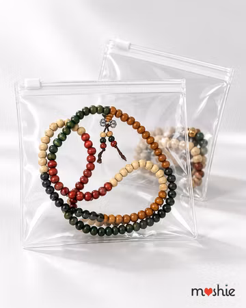 Smyckesficka i PVC med dragkedja 15x15cm 5st