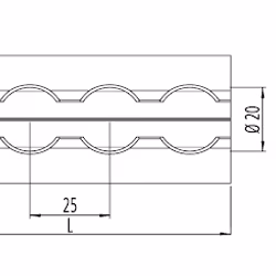 Lastskena light halvrund