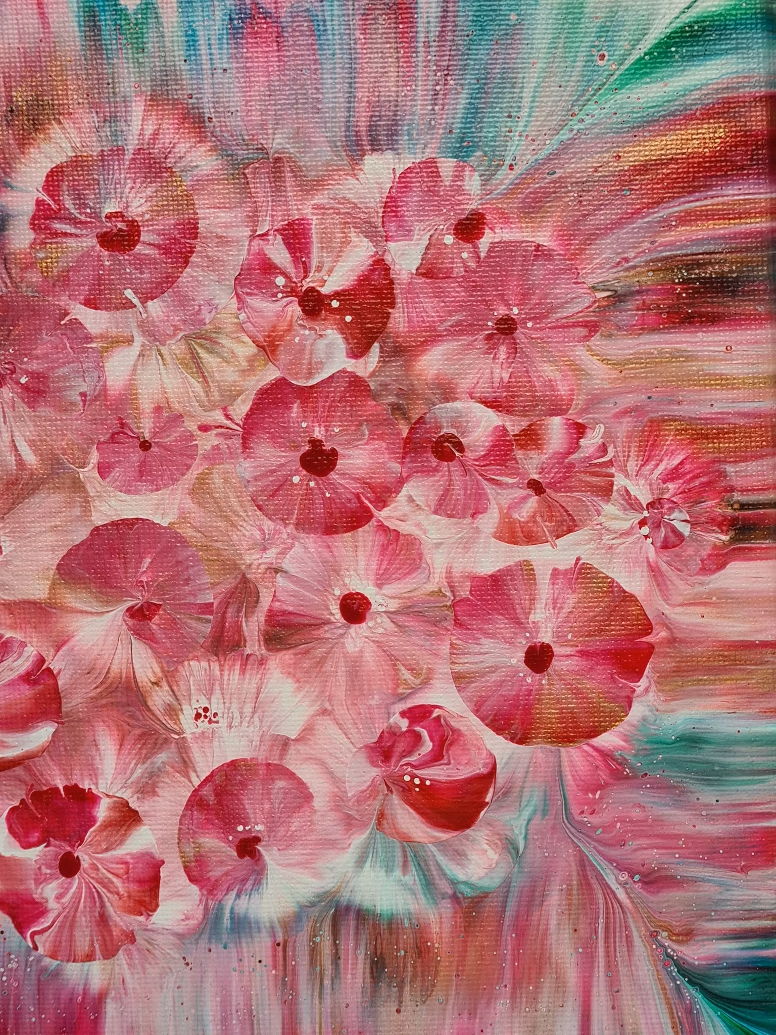 Canvastavla Akryl Acrylic Pouring - www.bellebi.se