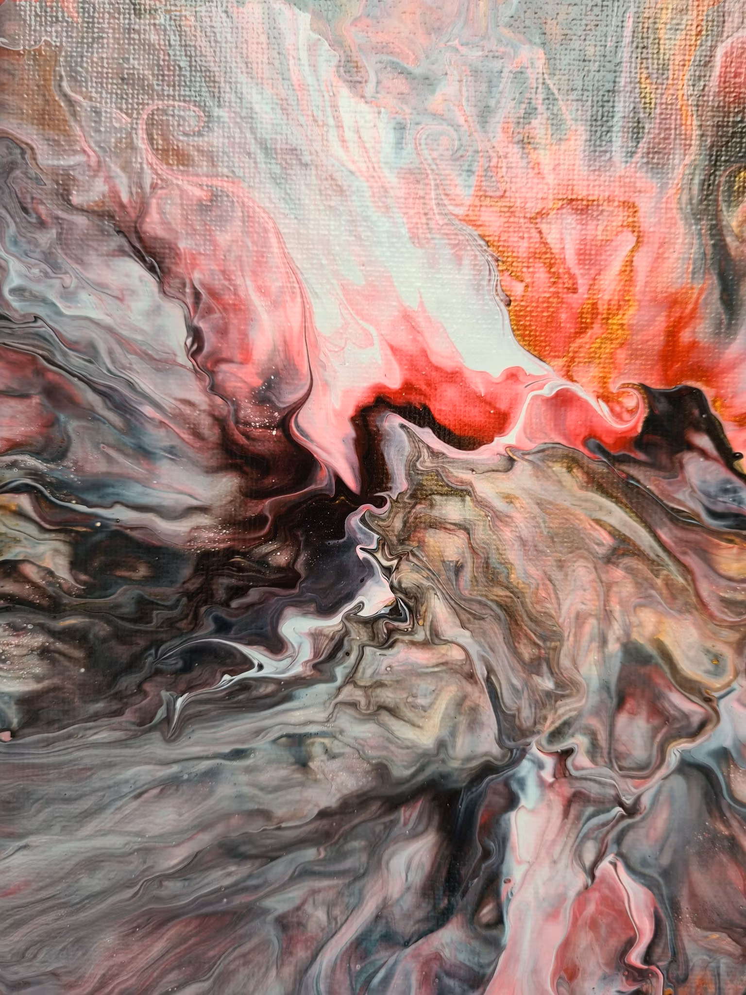 Canvastavla Akryl Acrylic Pouring - www.bellebi.se