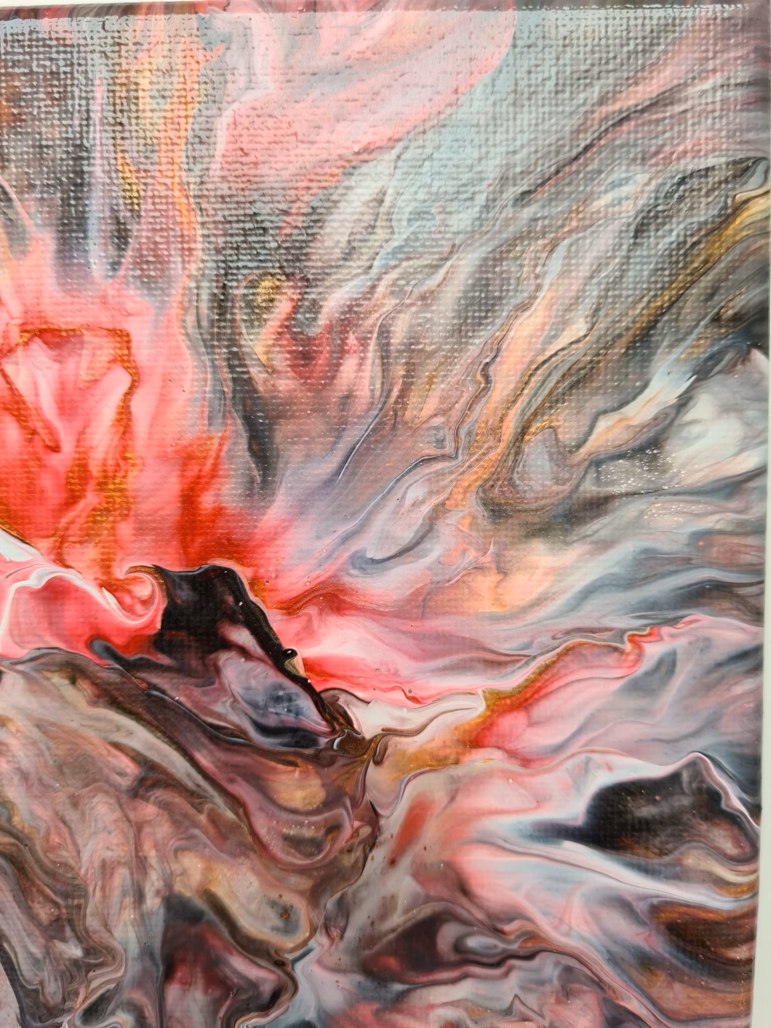 Canvastavla Akryl Acrylic Pouring - www.bellebi.se