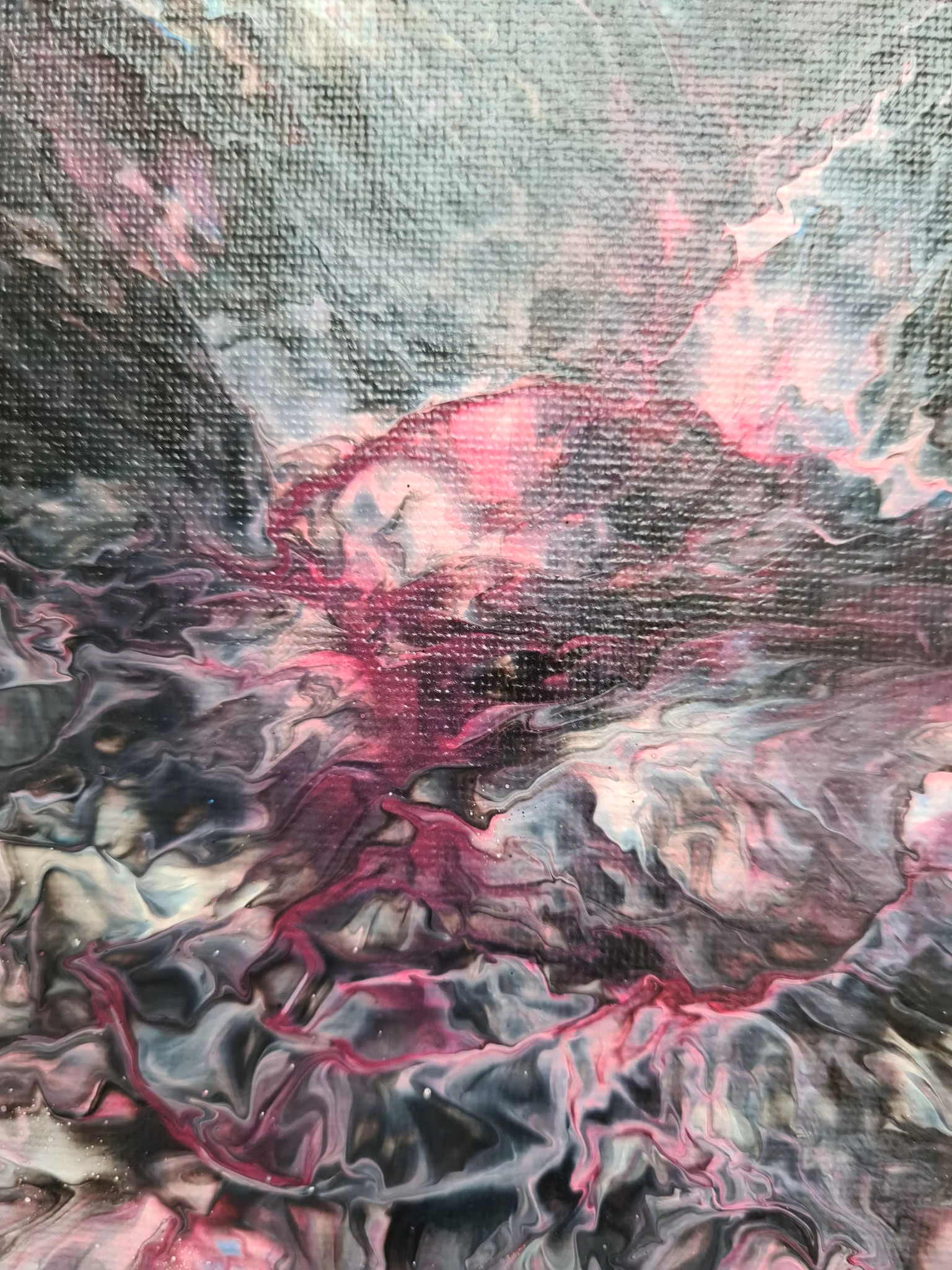 Canvastavla Akryl Acrylic Pouring - www.bellebi.se
