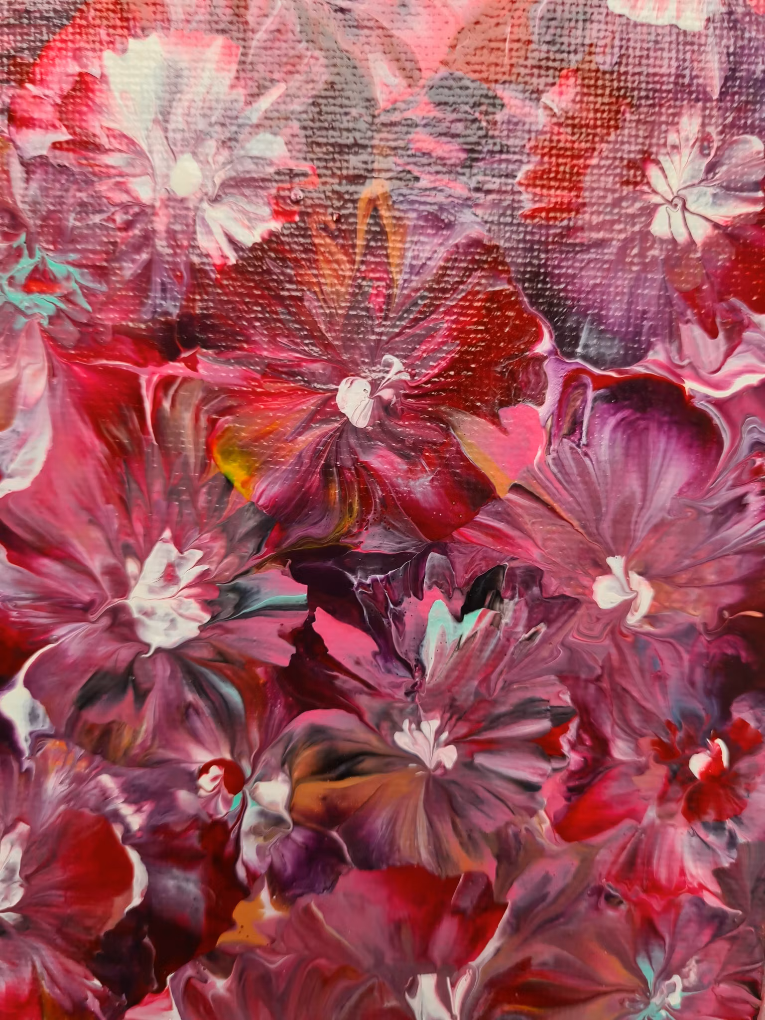 Canvastavla Akryl Acrylic Pouring - www.bellebi.se