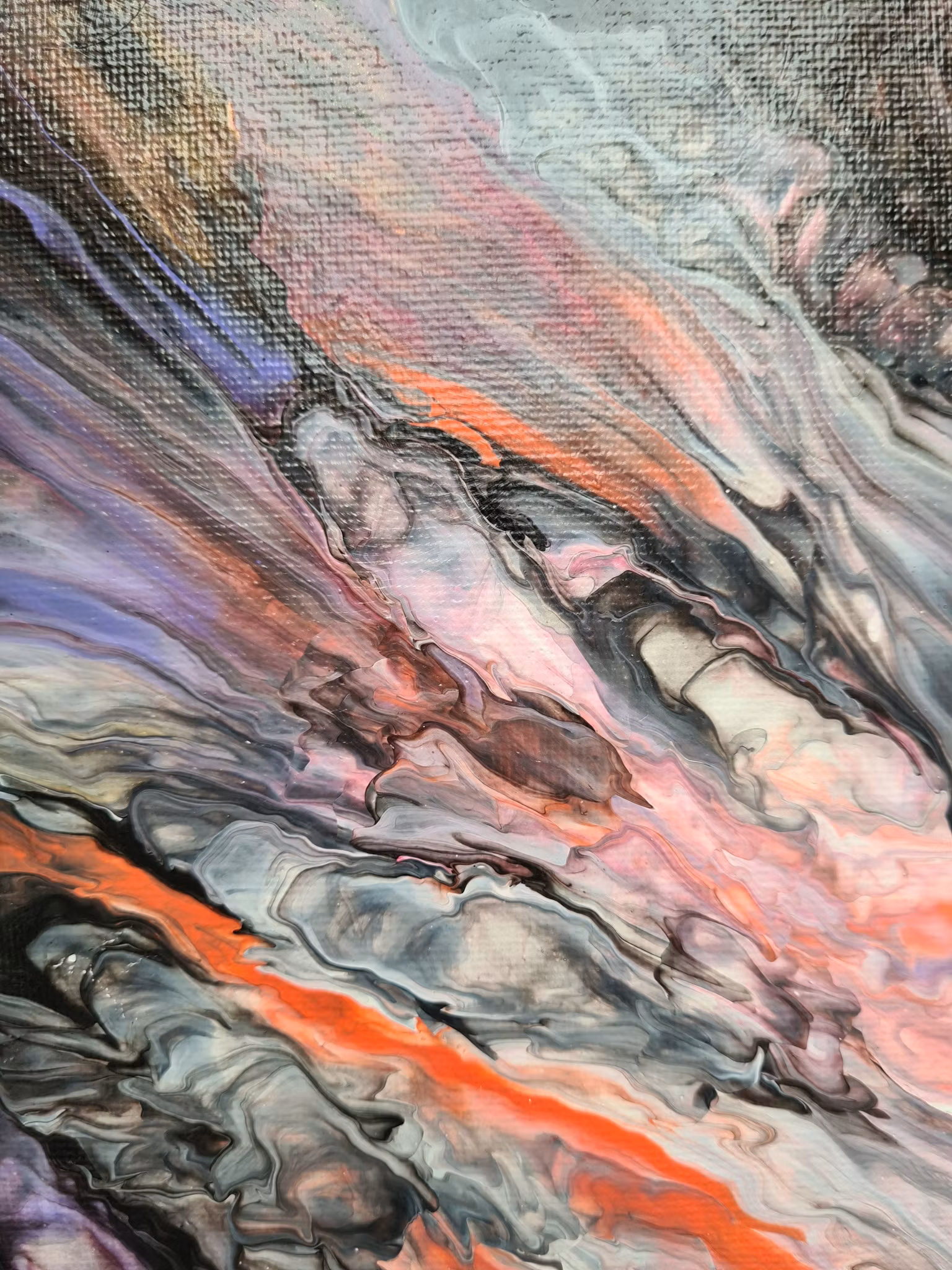 Canvastavla Akryl Acrylic Pouring - www.bellebi.se
