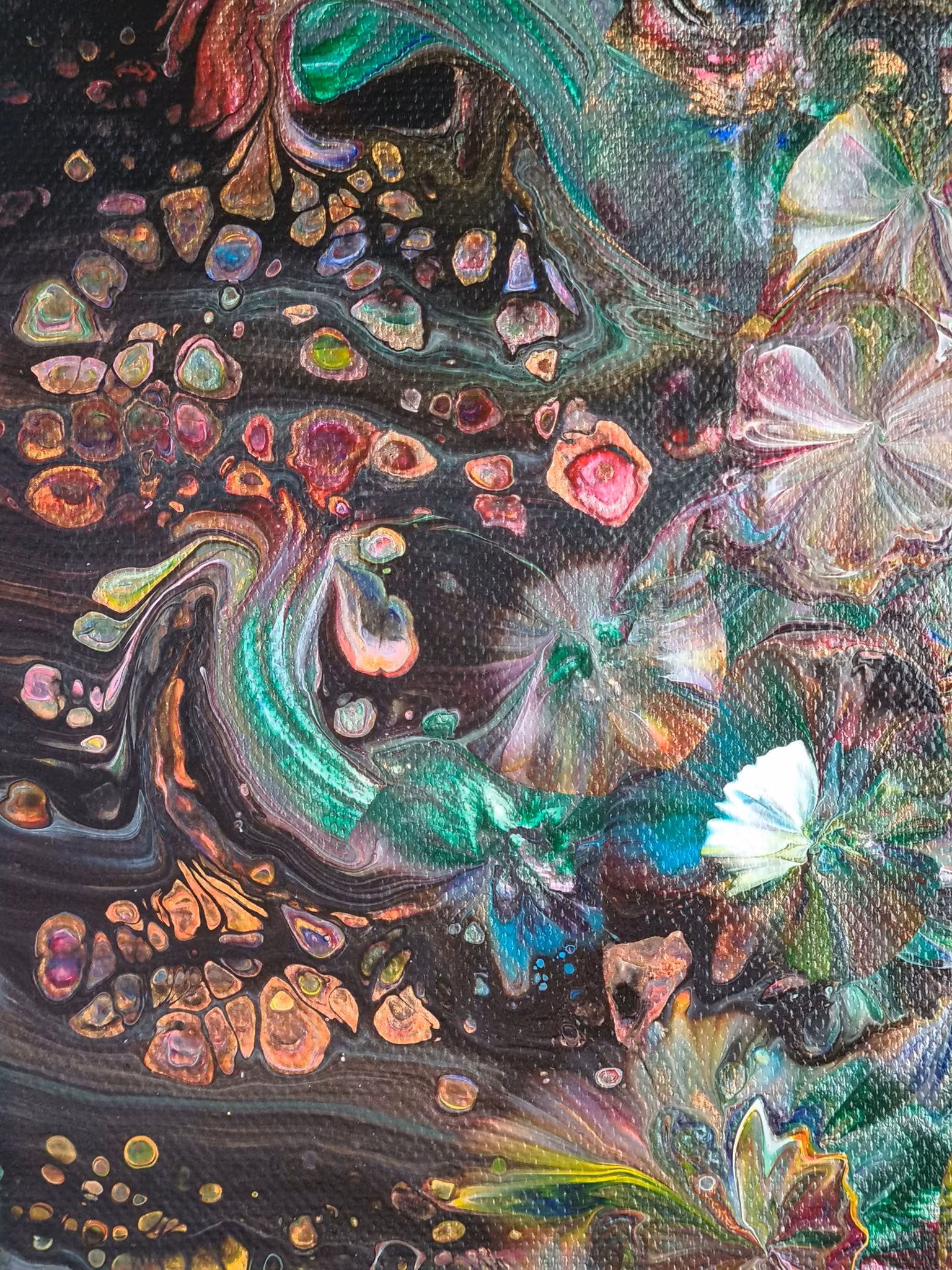 Canvastavla Akryl Acrylic Pouring - www.bellebi.se