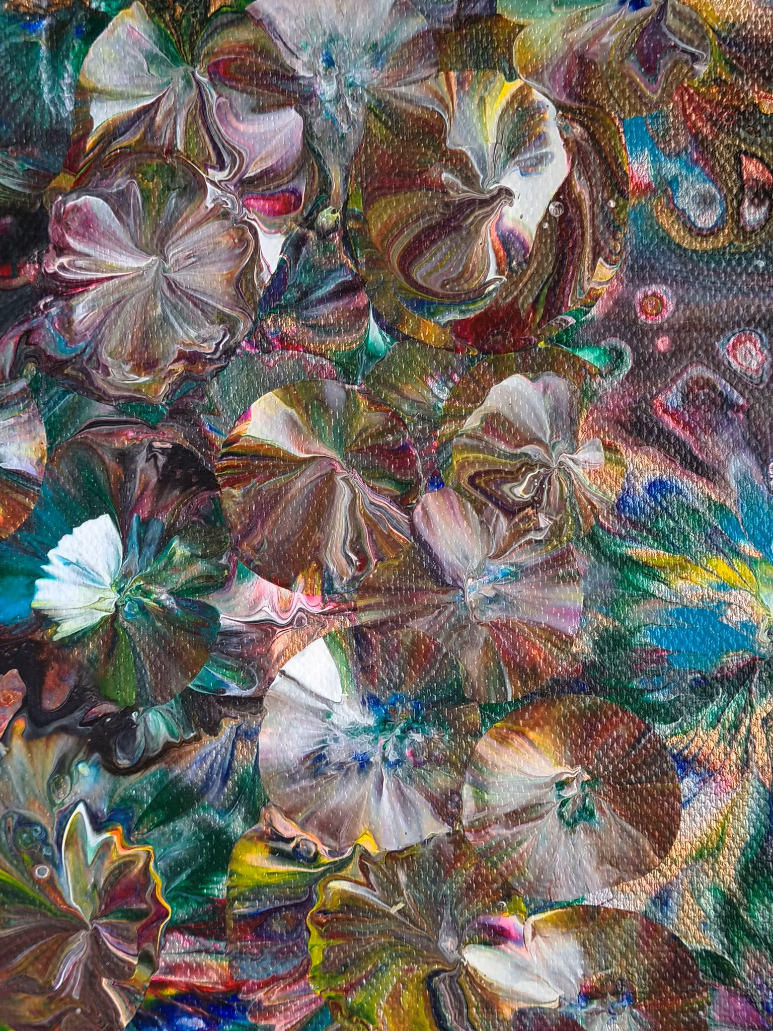 Canvastavla Akryl Acrylic Pouring - www.bellebi.se