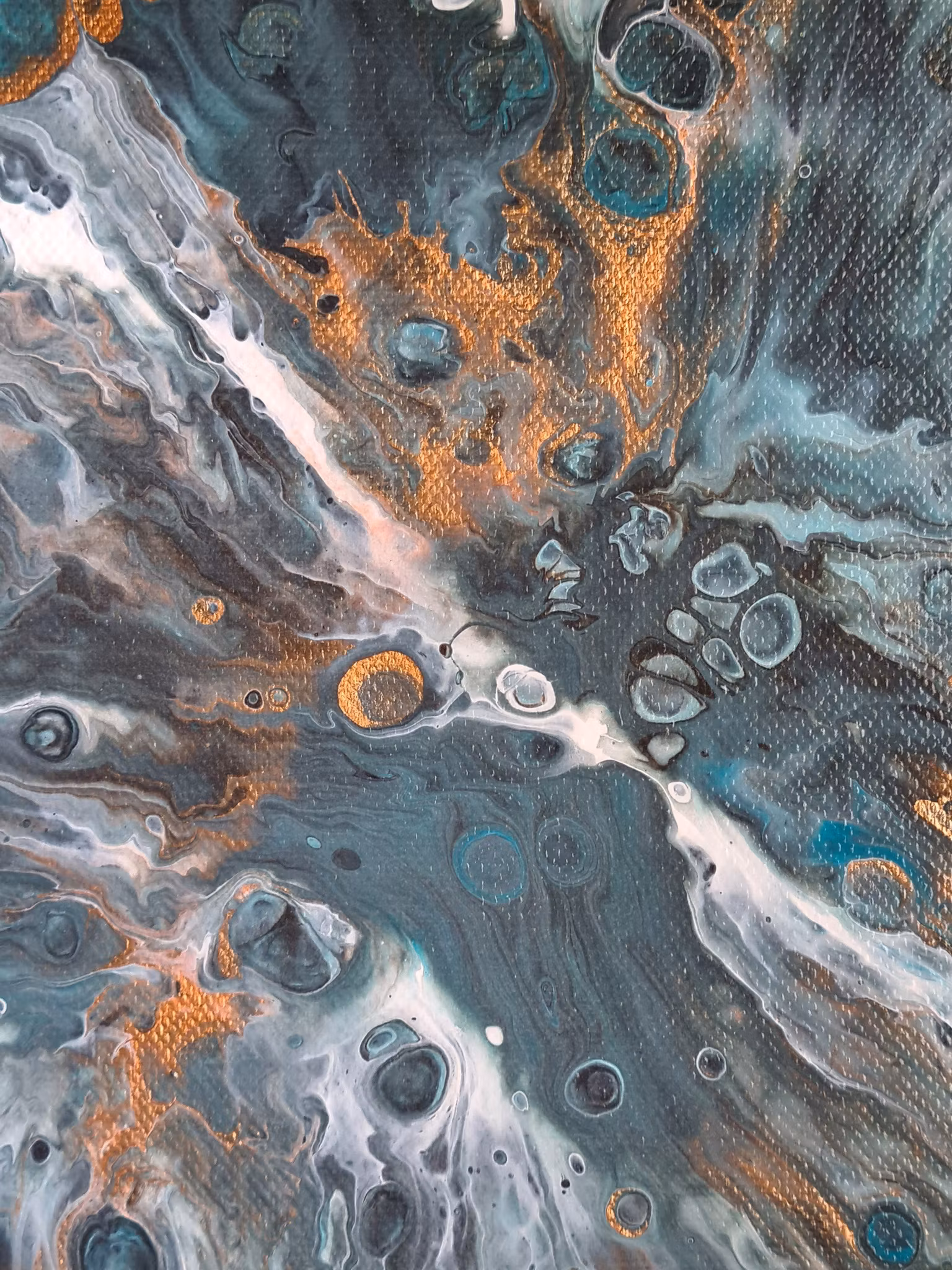 Canvastavla Akryl Acrylic Pouring - www.bellebi.se