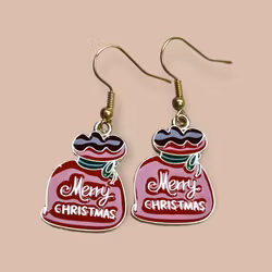 Julsäckar med texten "Merry Christmas"