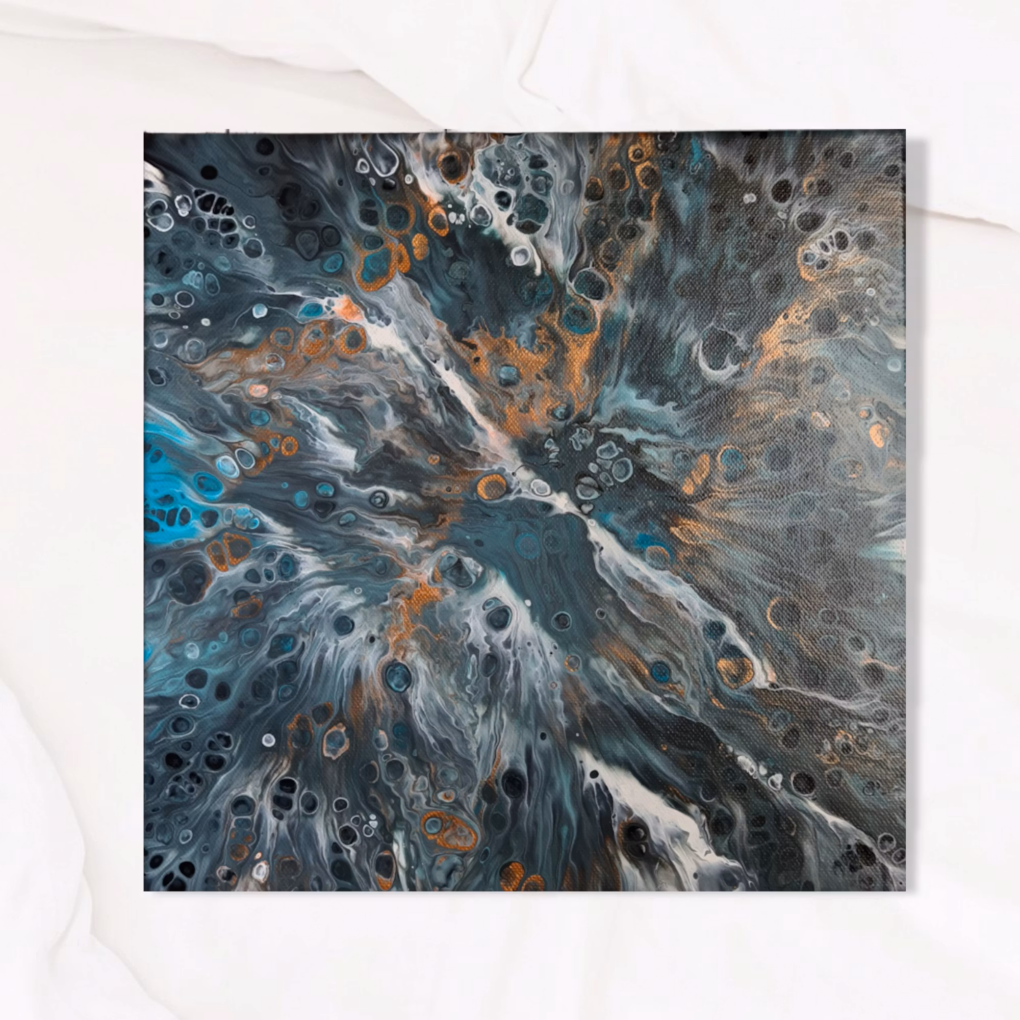 Canvastavla Akryl Acrylic Pouring - www.bellebi.se