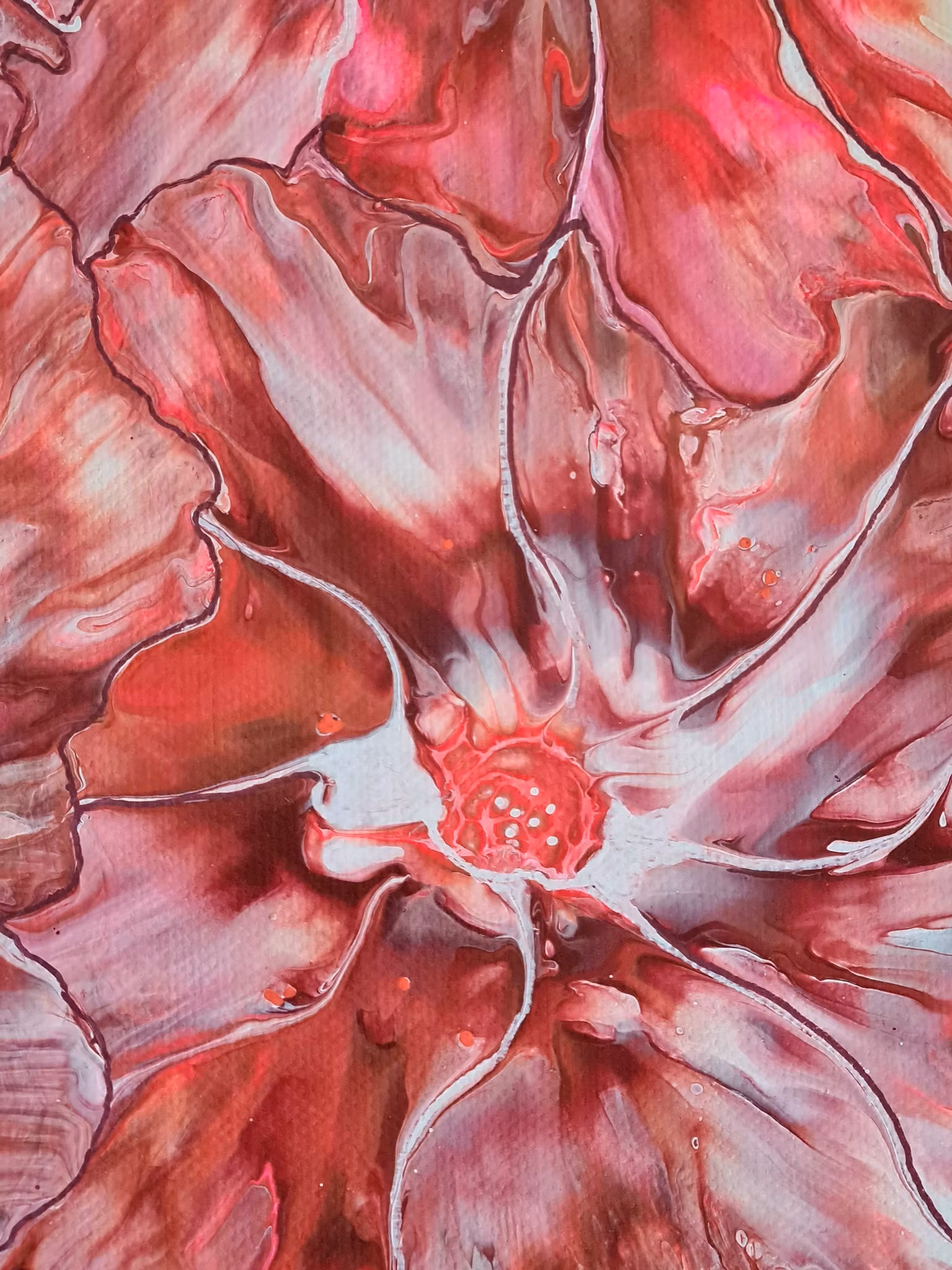 Canvastavla Akryl Acrylic Pouring - www.bellebi.se