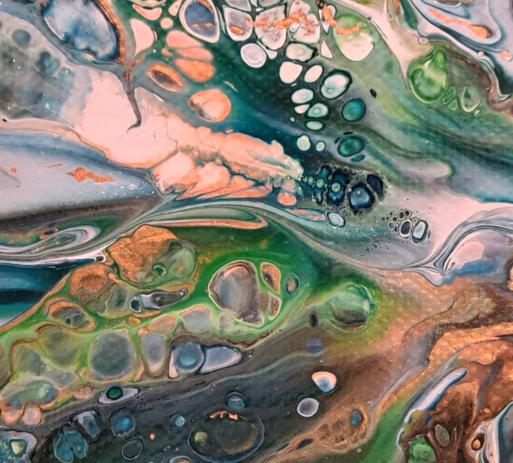 Canvastavla Akryl Acrylic Pouring - www.bellebi.se