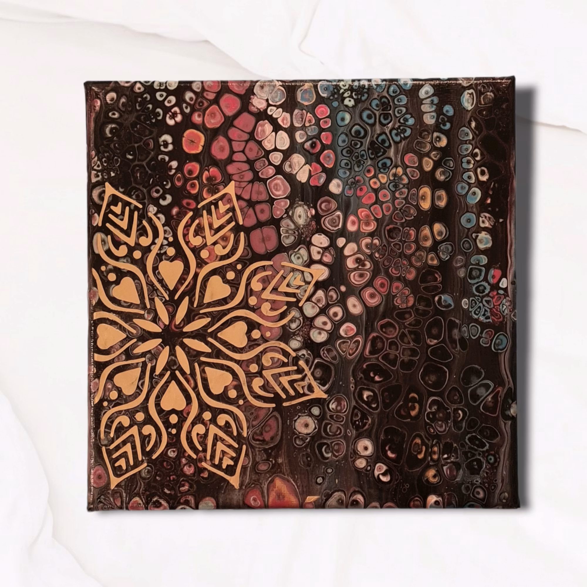 Canvastavla Akryl Acrylic Pouring - www.bellebi.se