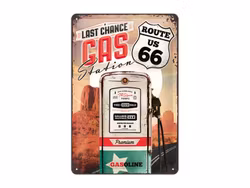 Route 66 Gas Station Plåtskylt