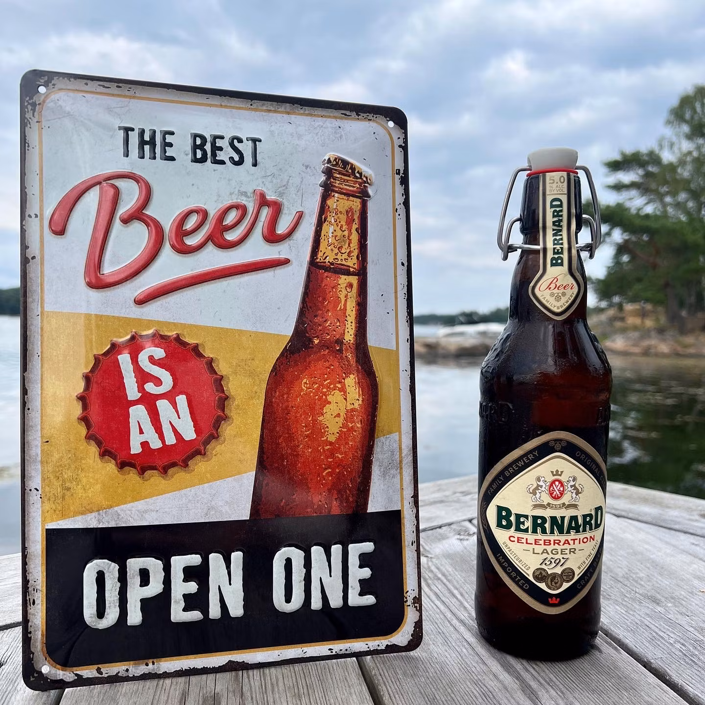 Beer Open Plåtskylt Retro Nostalgi - www.bellebi.se