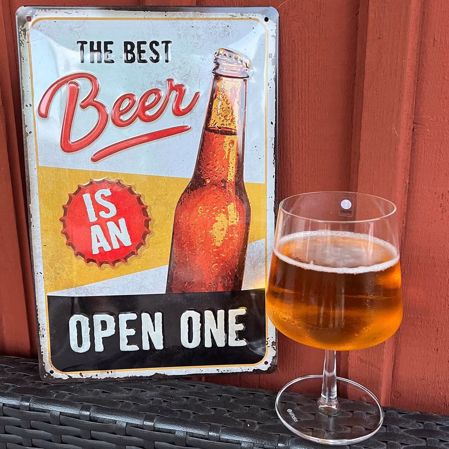 Beer Open Plåtskylt Retro Nostalgi - www.bellebi.se