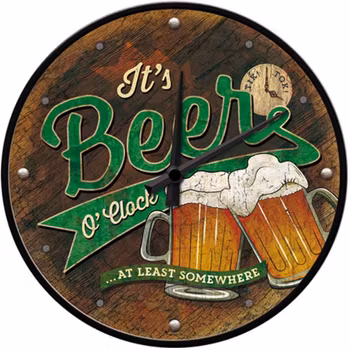 Väggklocka Beer O´Clock