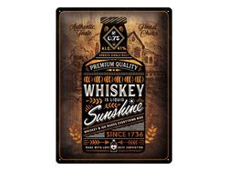 Plåtskylt Whiskey Sunshine 30x40 cm