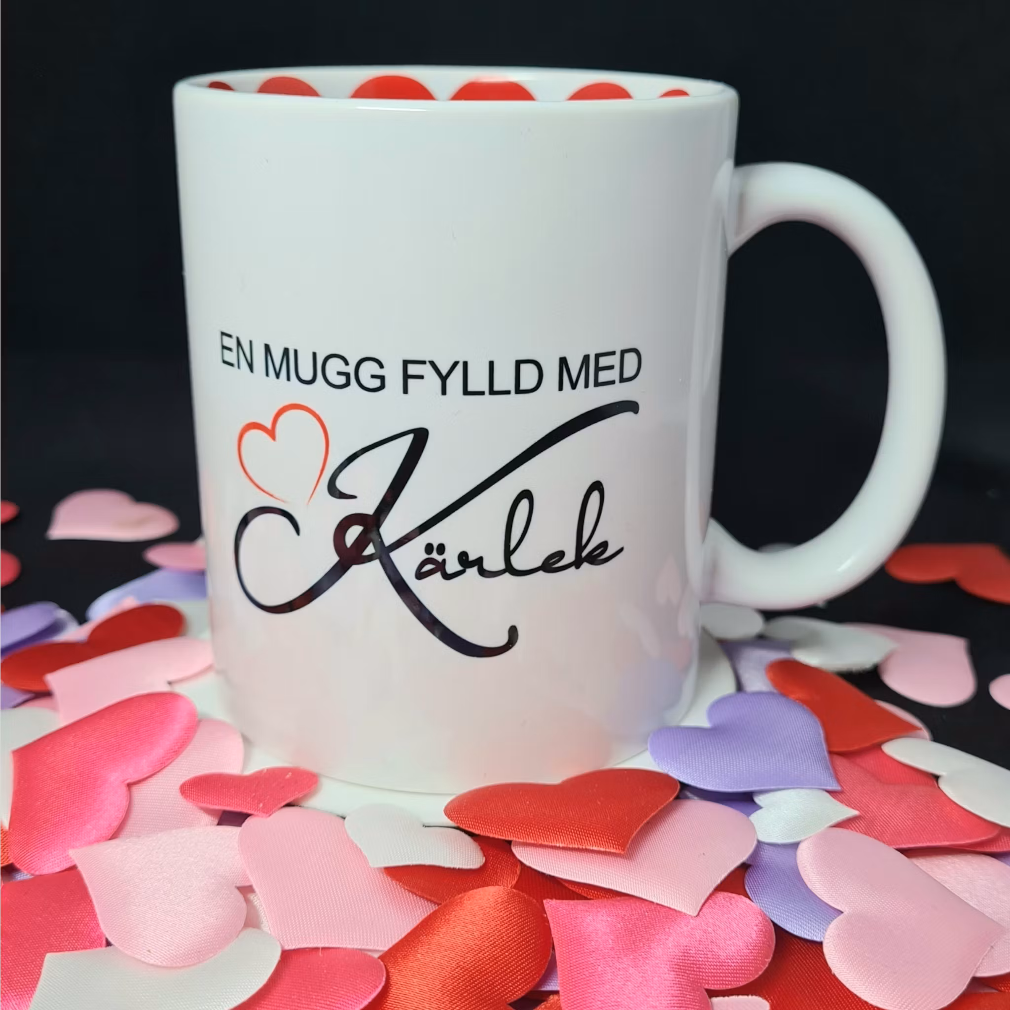 Mugg Alla Hjärtans dag kärlek hjärtan present - www.bellebi.se