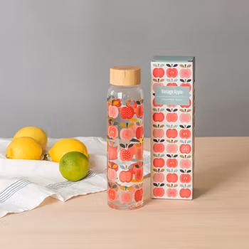 Vattenflaska i glas "Vintage Apple"