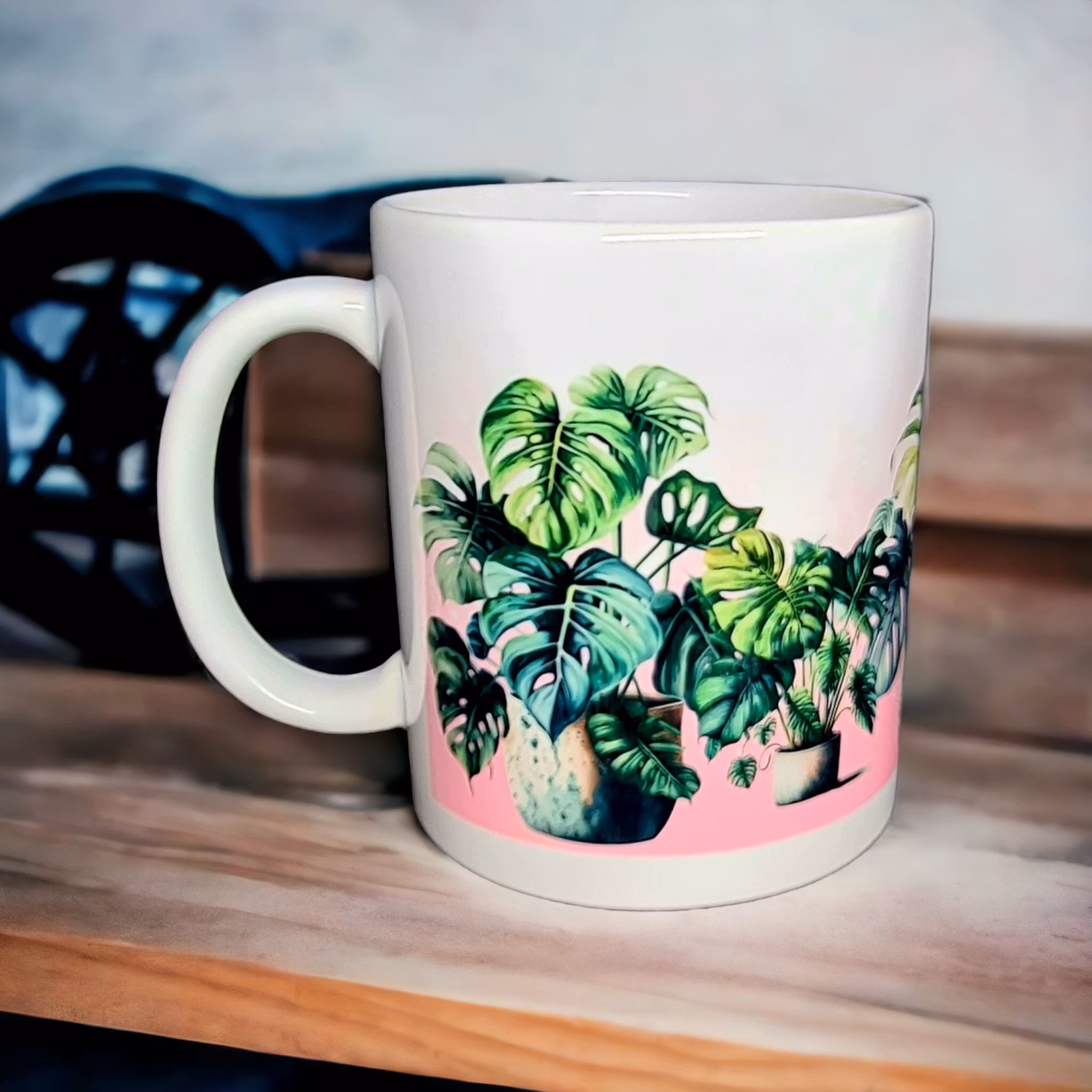 Mugg monstera monstrera kruka växter present - www.bellebi.se