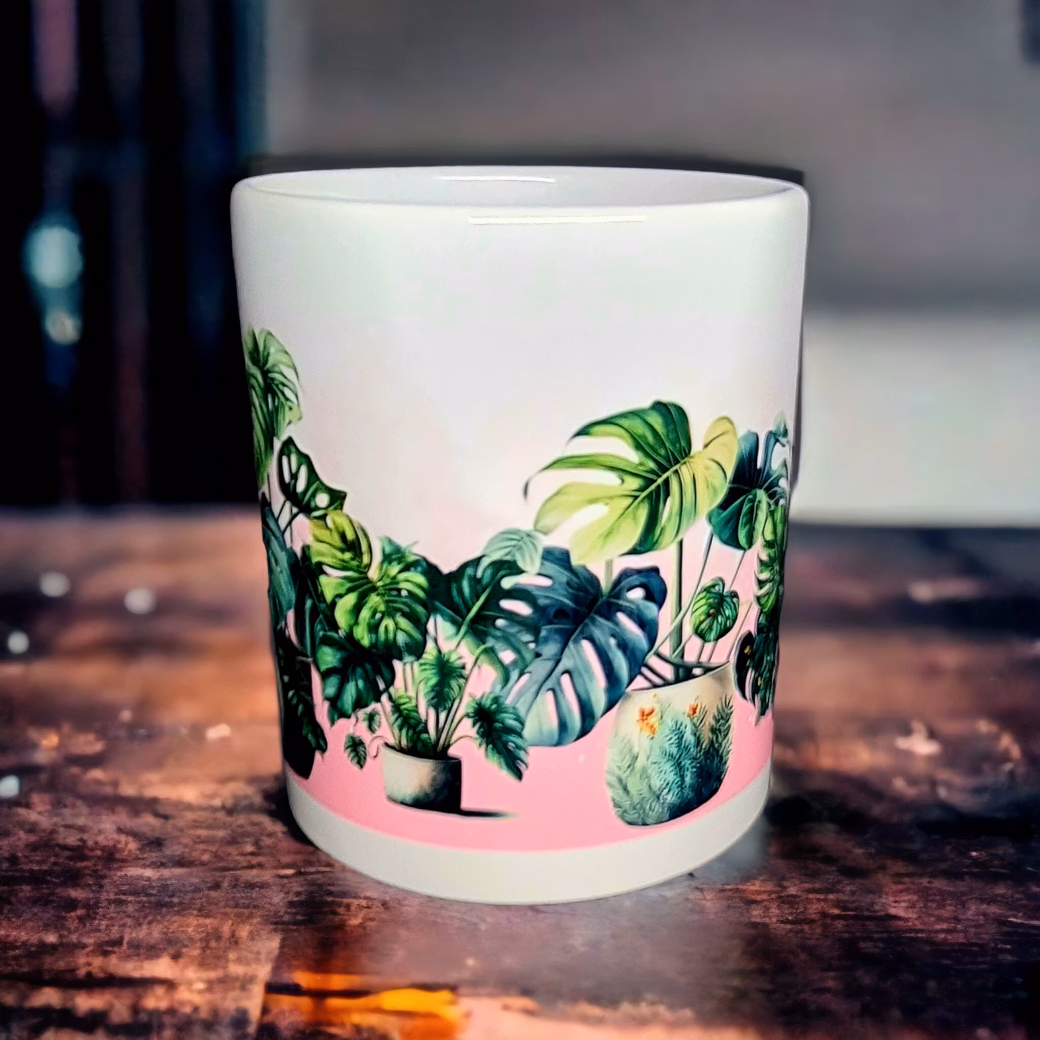 Mugg monstera monstrera kruka växter present - www.bellebi.se