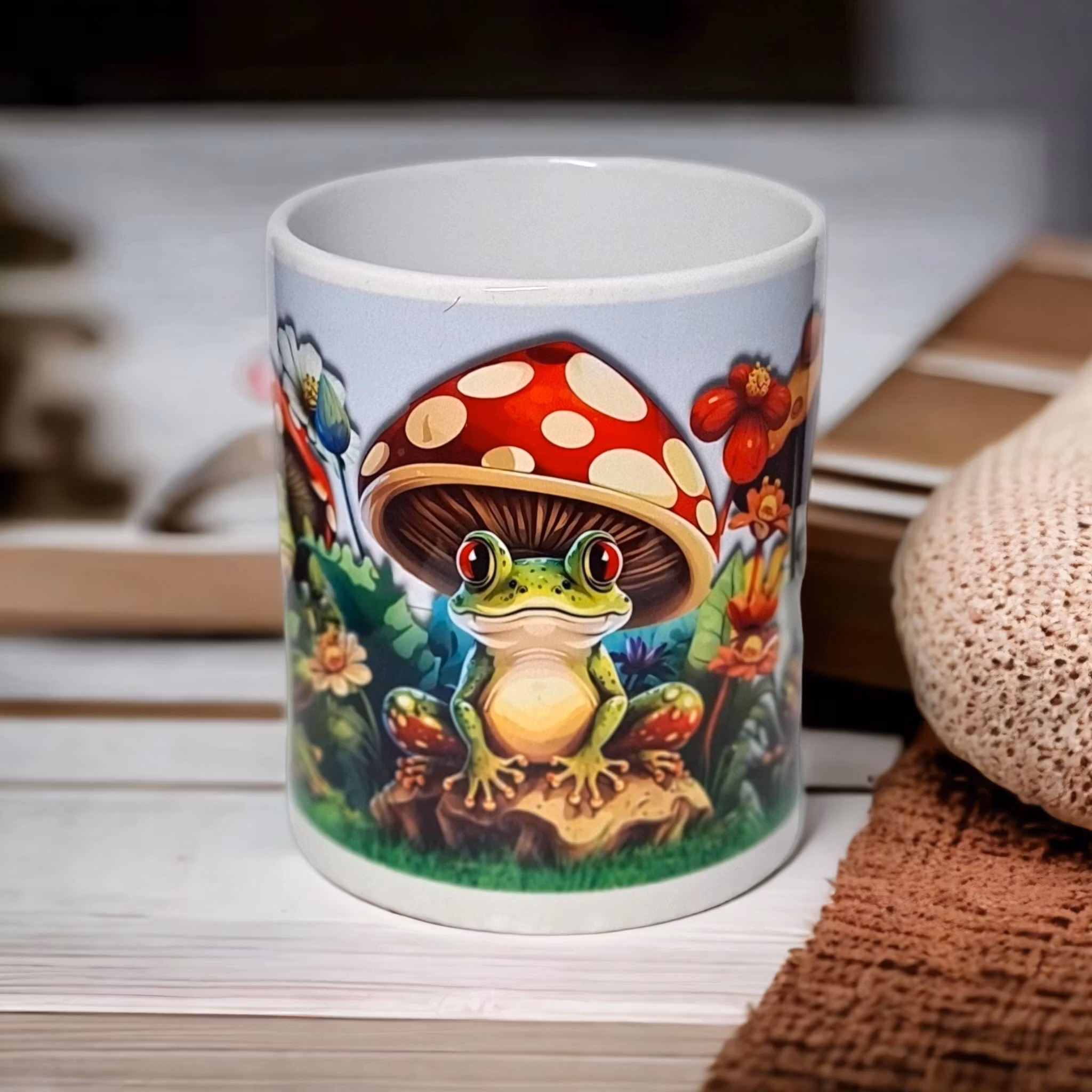 Mugg grodor groda padda svamp present - www.bellebi.se