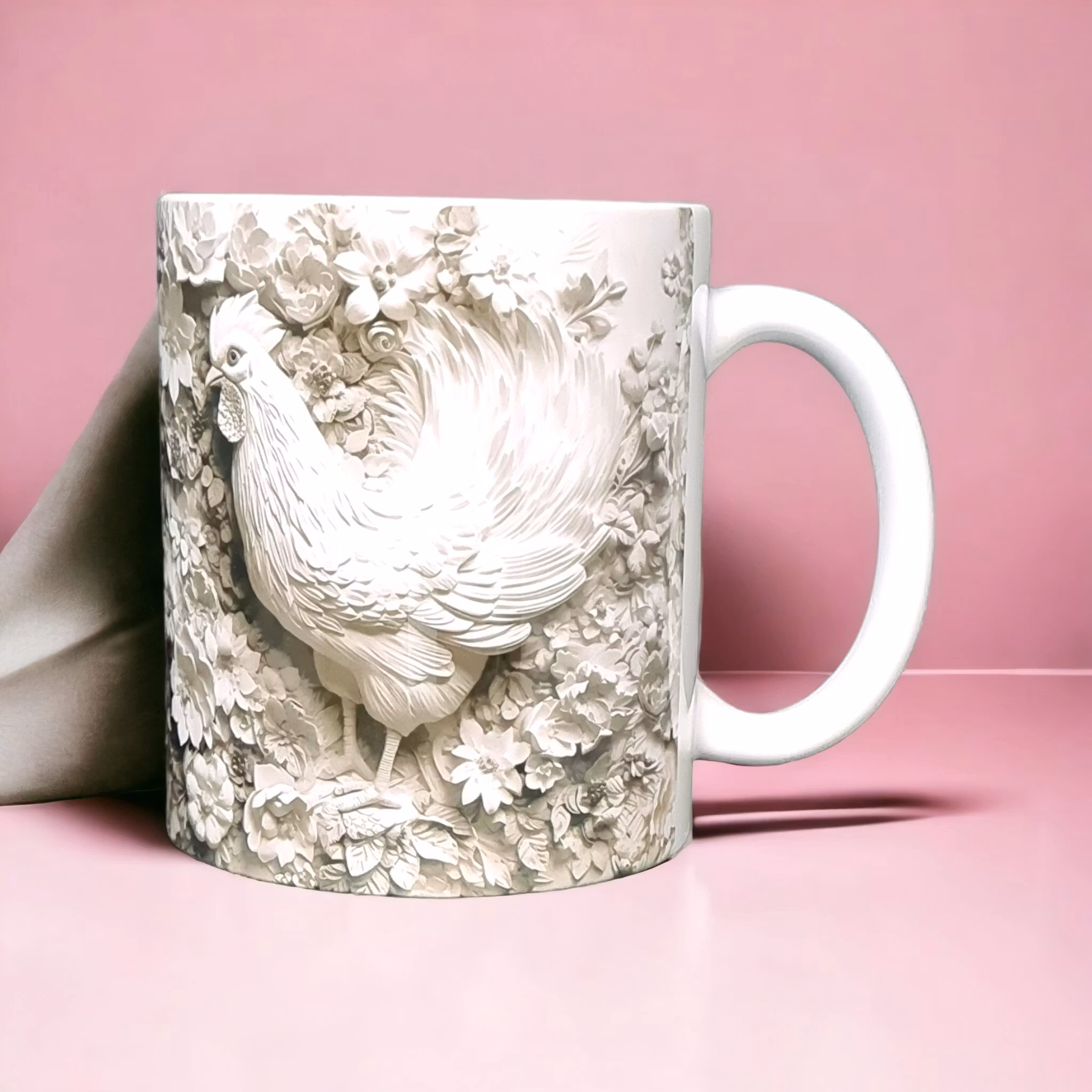 Mugg höna höns tupp påsk 3D present - www.bellebi.se