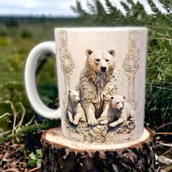 Mugg - Björnfamilj