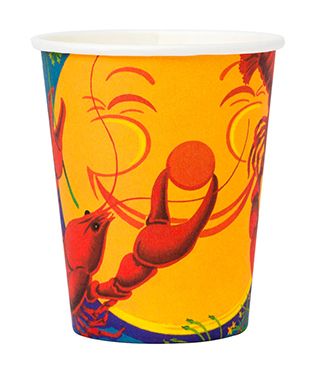 Kräftskiva pappersmugg i 8-pack
