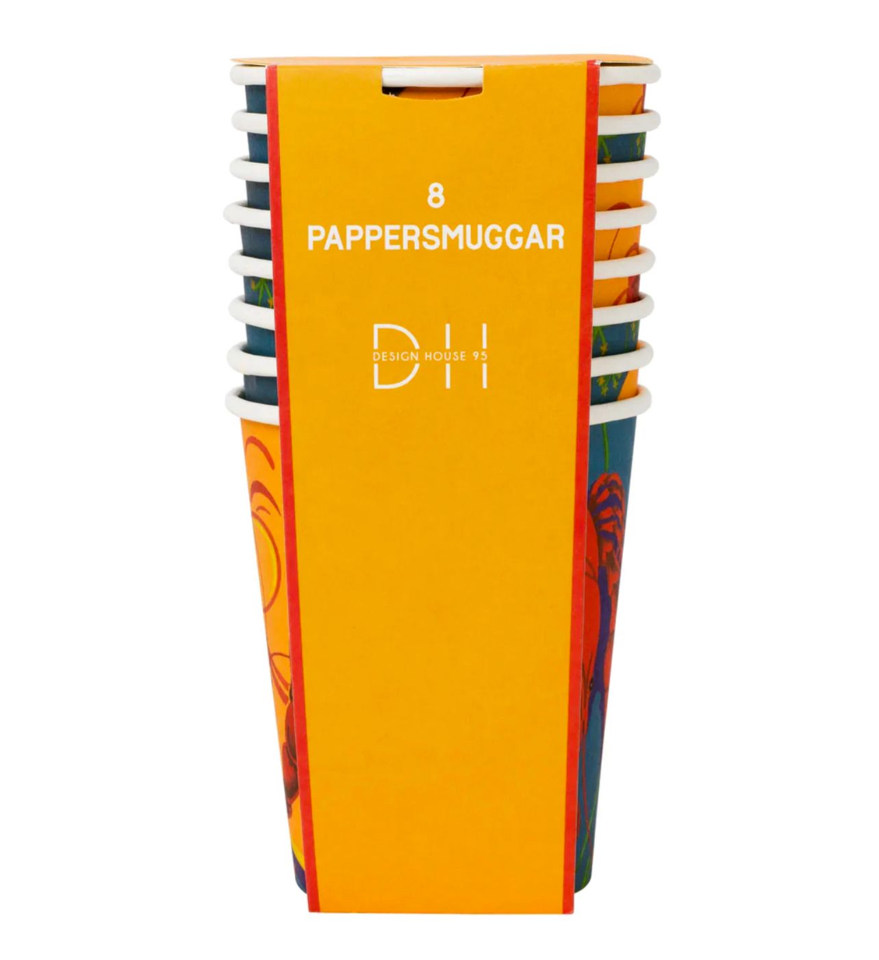 Kräftskiva pappersmugg i 8-pack