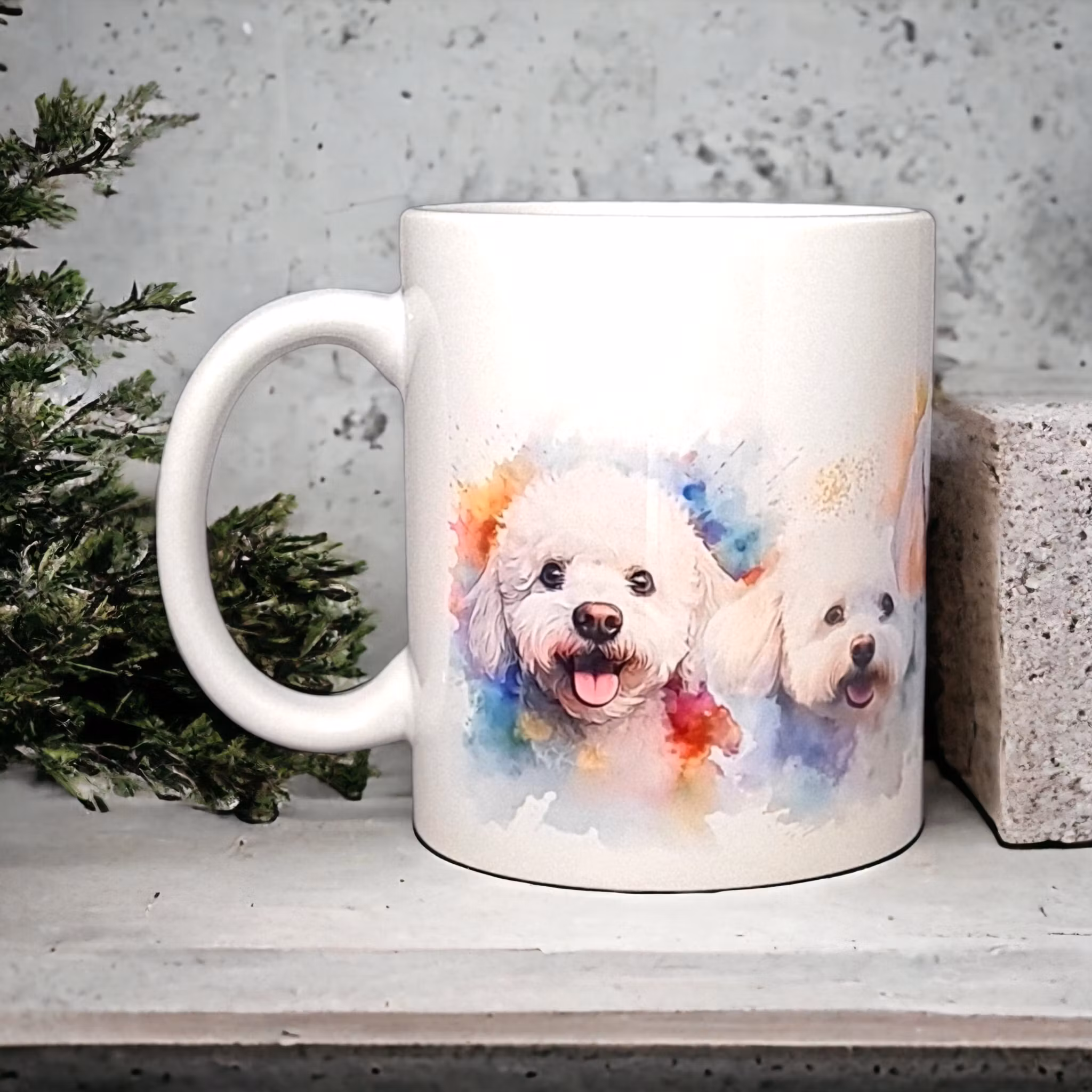 Mugg Bichon Frisé hundras  - www.bellebi.se