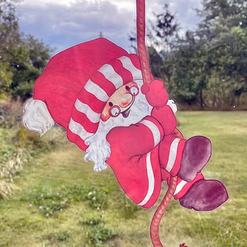 Fönsterdekoration hängande tomte