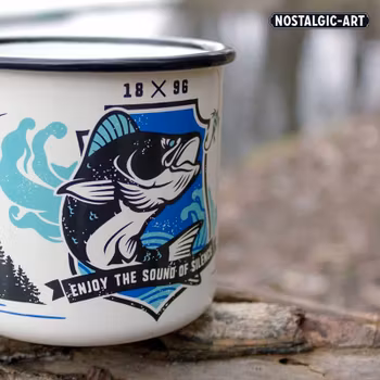 Nostalgic Art – emaljmugg "I'd rather be fishing"