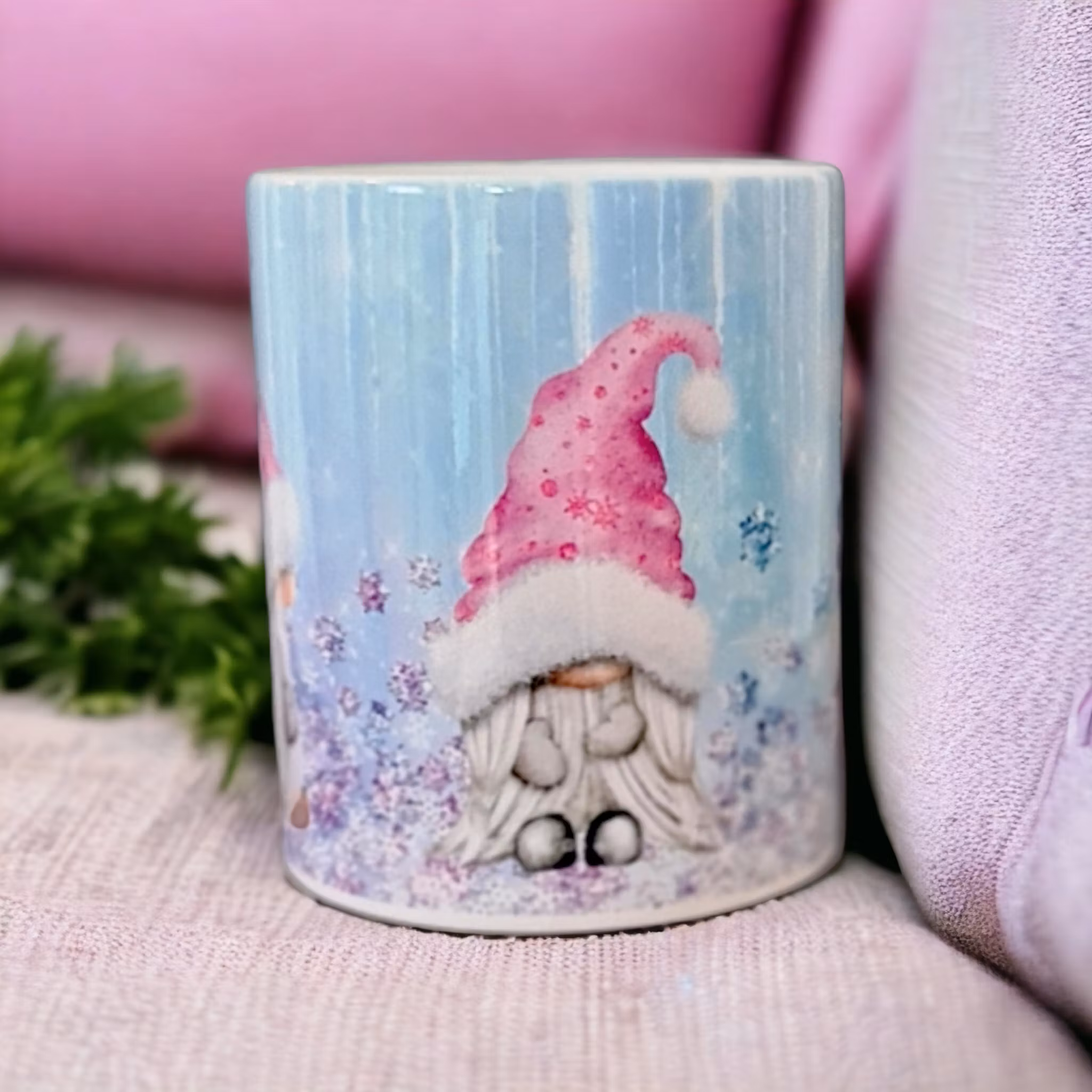 Mugg Jul julmotiv tomte present - www.bellebi.se