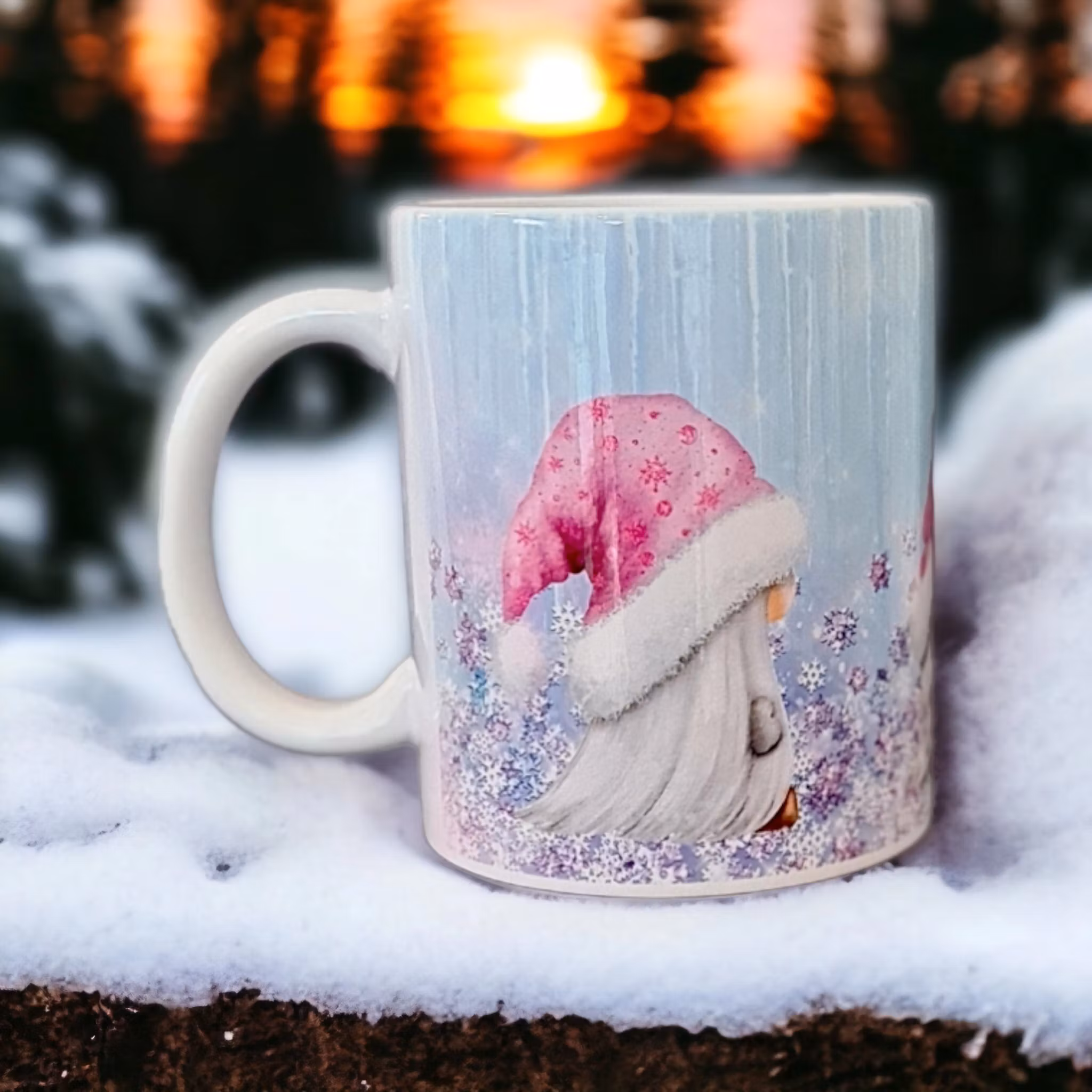 Mugg Jul julmotiv tomte present - www.bellebi.se