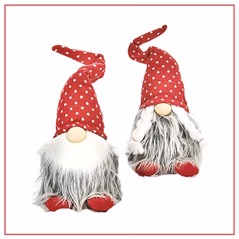 Tomte med prickig luva
