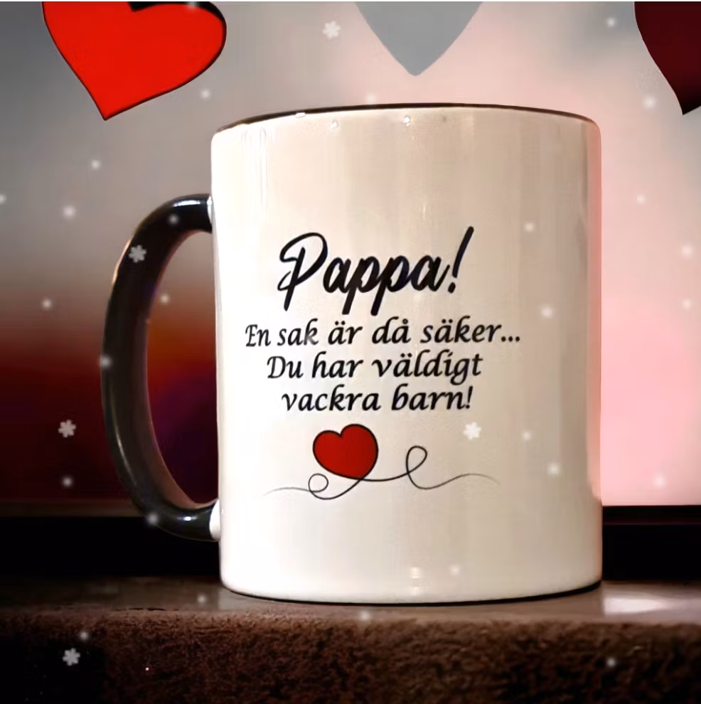 Mugg till pappa fars dag födelsedag present - www.bellebi.se